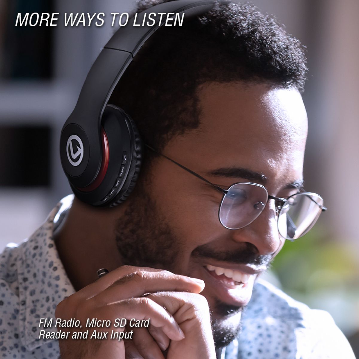 Volkano Impulse Series Bluetooth Headphones – Black - Image 3