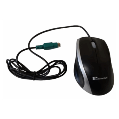 PremiumSun Black and Silver PS/2 Optical Mouse