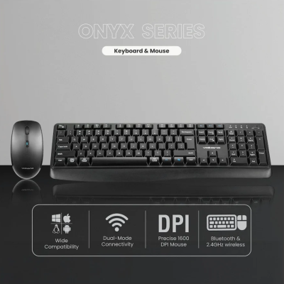 Volkano Onyx Wireless Keyboard & Mouse Combo -  Dual Mode